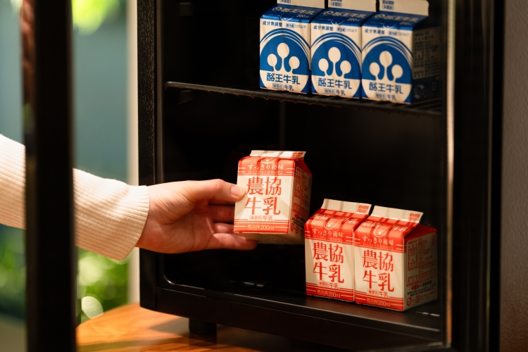 Leche local disponible en hoteles de todo el país.