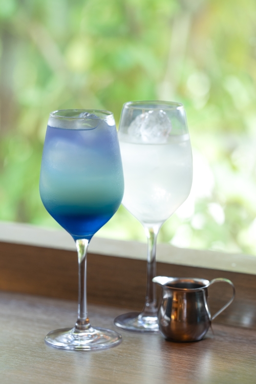 (Izquierda) Azul Crepúsculo (Derecha) Limonada Aurora